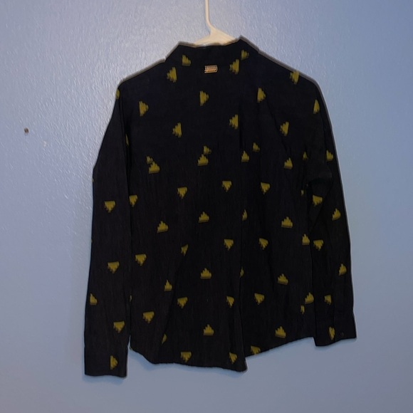 Prana Womans Aztec Print Long Sleeve Button Down Organic Cotton Shirt Top XS L - Picture 4 of 6